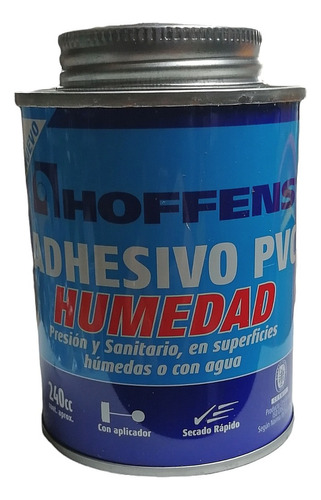 Adhesivo Pvc Humedad 240cc C/aplicador Hoffens