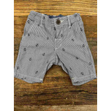 Short Bermuda  H&m Bebé Color Azul Talle 6 A 9 Meses