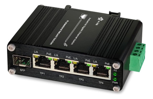 Throncom Conmutador Ethernet Poe Gigabit Industrial De 4 Pue