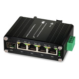 Throncom Conmutador Ethernet Poe Gigabit Industrial De 4 Pue