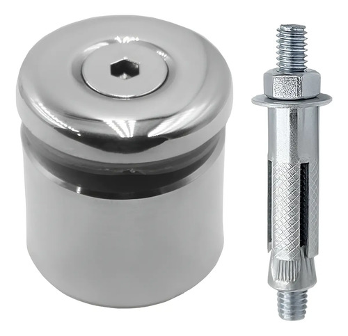 Boton Prolongador P/ Guarda Corpo Inox No Vidro (6 Un)