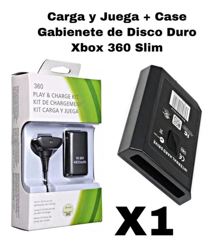 Carga Y Juega Xbox 360 Y Case Gabinete D Disco Duro Slim N