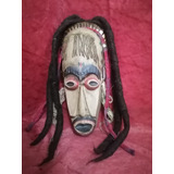 Máscara Africana Exótica Ceremonial Decoración Vintage