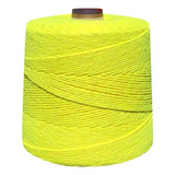 Barbante Eco Brasil 8 Fios 1 Kg Linha Tricô Crochê Coloridas Cor Amarelo Neon