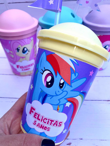 Vasos Milkshake Souvenir Little Pony Pequeño Pony X10
