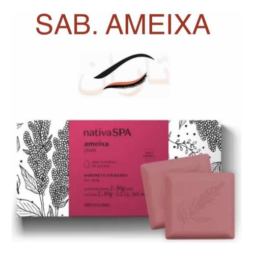 Nativa Spa Sabonete Em Barra Ameixa C/2uni 90g