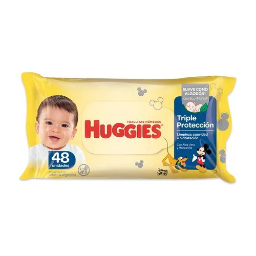 Toallita Huggies Hipoalergenica Triple Proteccion X 48 U 