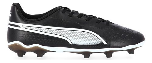 Botines Fútbol Puma King Match Fg/ag Para Niños En Blanco Y 