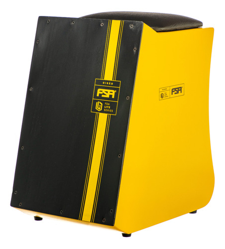 Cajon Fsa Gibão Lite Gb Ltg-04 Amarelo Yellow Elétrico/acúst