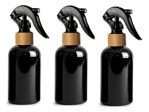 Set De 3 Dispensadores Negro Bamboo Spray Mini Trigger 250ml