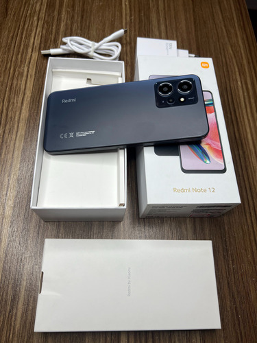 Redmi Note 12 6gb Ram 128gb Onyx Gray + Case + Pelicula