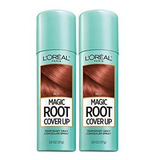 L'oreal. Root Cover Up, Cubre Raices, Rojo, Paquete De 2