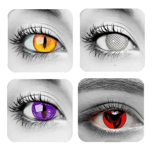 Cosplay Lentes De Contacto Cosmeticos De Halloween+estuche