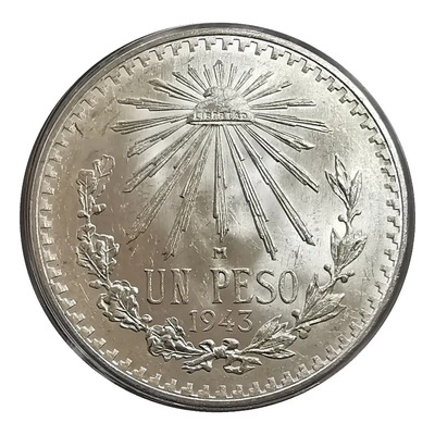Moneda Un Peso Plata Resplandor 1943 | MercadoLibre