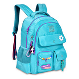 Mochila Costa Escolar Juvenil Rb Clio Style Rebecca Bonbon Rb24106 Cor Verde