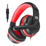 Headset Gamer Fortrek Spider Black P3 Preto/vermelho