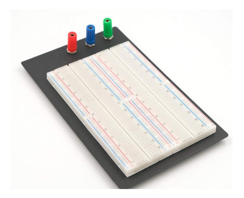 Protoboard 1660 Pontos Com Base Metal E Bornes P/ Arduino