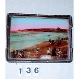 Antigua Foto Año 1900 Mar Del Plata Playa Bristol Coloreada 