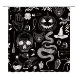 Cortina De Ducha Laedciiti Black Alchemy Ma Para Halloween