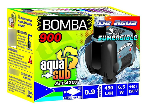 Bomba De Agua Sumergible Acuario 450 L/h 0.9m 4207 3 Pzas