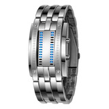 Aimes Reloj Binario Para Hombres Lava Matrix Azul Led Reloj 