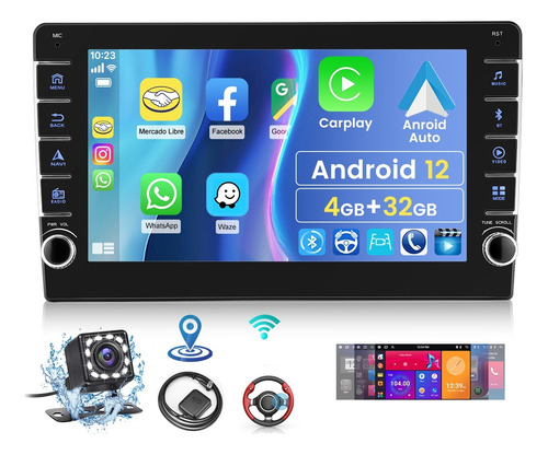 Auto Estereo Android12 Carplay 9pulgada Wifi Gps4+32g Camara