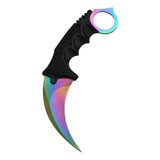 Karambit Ops Deep Tornasol Con Filo Y Funda Rigida 