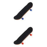 De 2 Finger Skateboard Fingerboard Toys Kit Pu Non-pad Boy