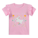 Camiseta De Conejo De Pascua Para Niñas Pequeñas, Camisas.