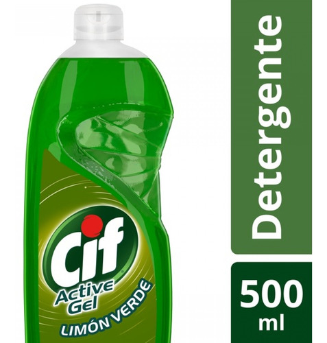 Pack X 3 Unid Lavavajilla  Limon Verde 500 Ml Cif Deterg /