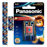 18 Pilhas Alcalinas Premium Aa 2a Panasonic 9 Cart