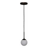 Lustre Pendente Globo Jabuticaba Cabeceira Cozinha Preto G9