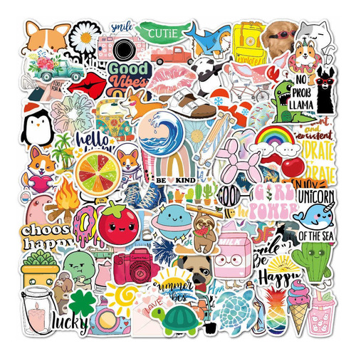 Stickers Calcomanias Cool Girl Pack 100 Unidades,