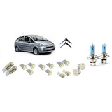 Kit 16 Lampadas Farol + Leds Smd Xsara Picasso Foco Simples