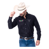 Camisa Texas Farm Masculina Bordada Country Rodeio Cowboy