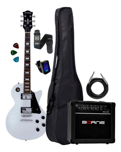Guitarra Lps-230 Strinberg Prata Capa Cubo Borne +acessórios