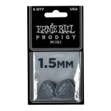 Pack 6 Palhetas Ernie Ball Mini Prodigy 1.5mm Preta Original