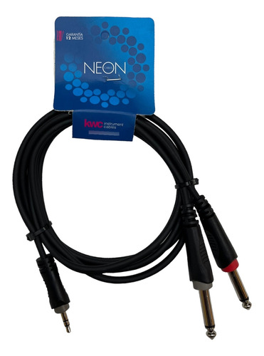 Cable 2 Plug Mono A Mini Plug Estéreo Kwc Neon 9003 De 1.5 M