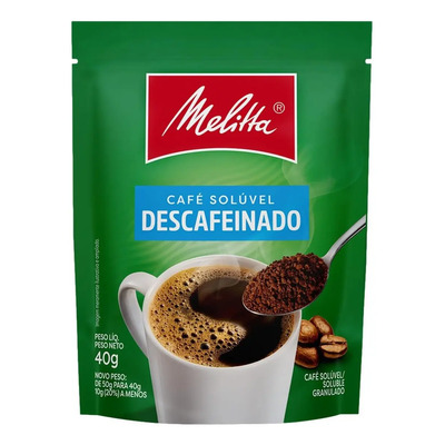 Café Solúvel Descafeinado Melitta Pacote 40g | MercadoLivre