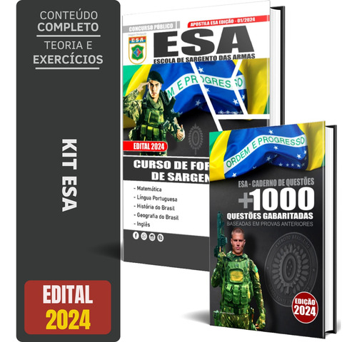 Kit Apostila Esa - Curso De Formação De Sargentos + Questões