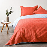 Quilt De Verano Bicolor Coral Celeste Af De Cannon (king)