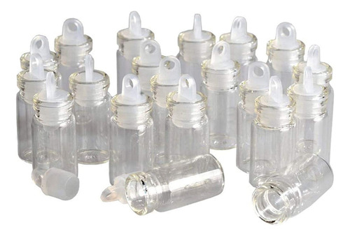 Qixivcom 60 Botellas Pequenas De Cristal Transparente De 0.0