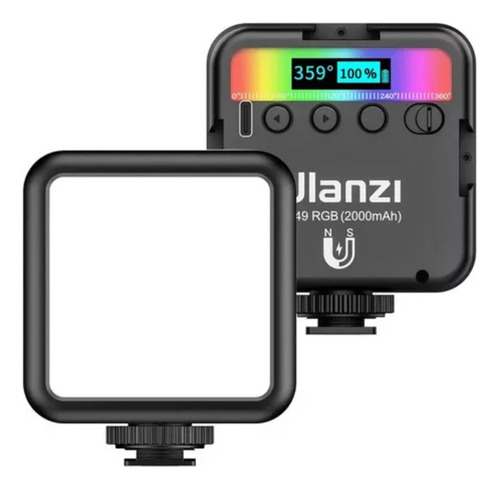 Ulanzi Vl49 Rgb Bolso Levou Luz De Vídeo 2500k-9000k Dimmabl