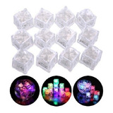 12 Cubo Hielo Led Luminoso Multicolor Boda Fiesta + Regalo