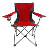 Silla Sillón Camping Plegable Director Reforzado Ct Color Rojo