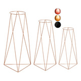 3 Vaso Suporte Tripé Para Plantas Chão Triangular Alto
