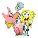 Bob Esponja Figuras Decoración - Coroplast De 80 Cm 4 Piezas