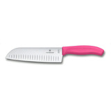 Cuchillo Victorinox Santoku Rosado Color Rosa