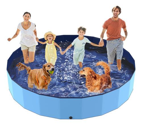 Piscina Plegable Para Perros, Piscinas De 97 Pulgadas Para P