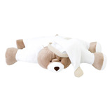 Almofada Urso Pelúcia 30cm Travesseiro Bebê Marfim